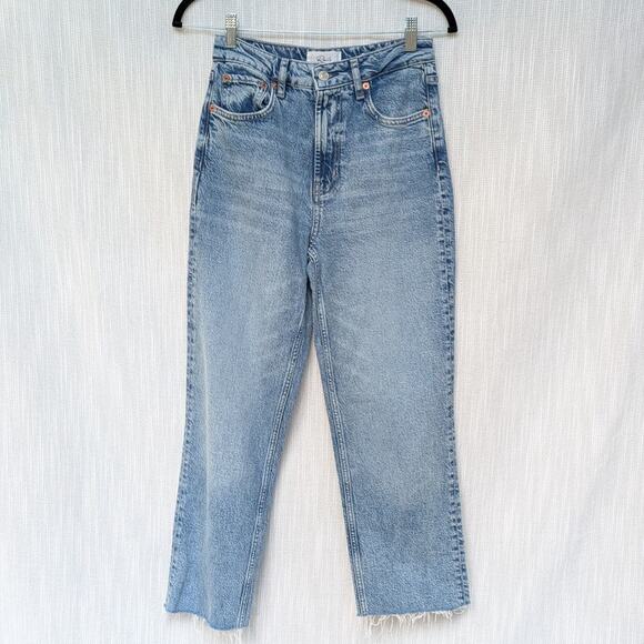 Rails Topanga Straight High Rise Distressed Jeans in Desert Sky, size 26 - Picture 1 of 8
